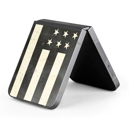 Black & White USA Flag Galaxy Z Flip6 Skin
