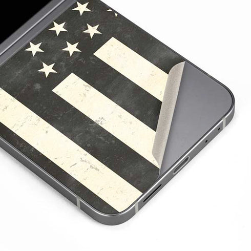 Black & White USA Flag Galaxy Z Flip6 Skin