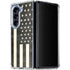 Black & White USA Flag Galaxy Z Fold5 5G Clear Case