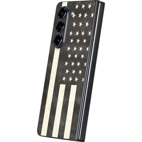 Black & White USA Flag Galaxy Z Fold5 5G Skin