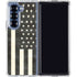 Black & White USA Flag Galaxy Z Fold6 Clear Case