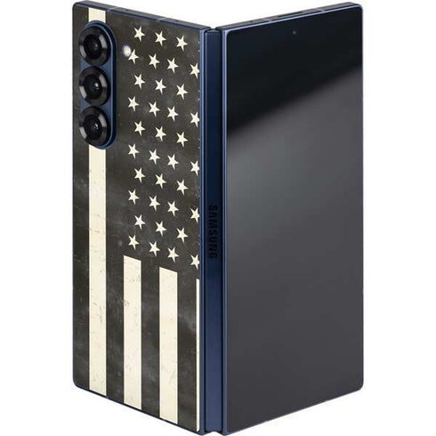 Black & White USA Flag Galaxy Z Fold6 Skin