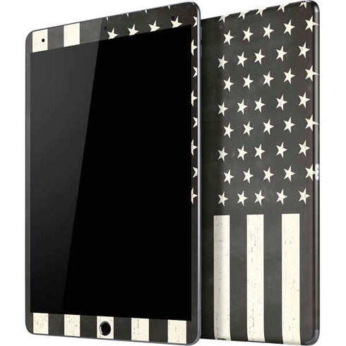 Black & White USA Flag iPad Skins