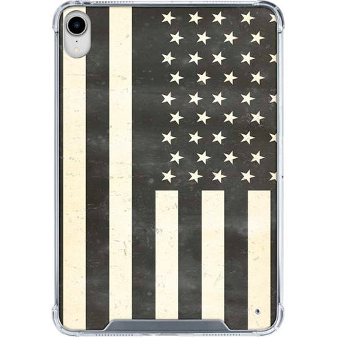 Black & White USA Flag iPad 11th Gen (2025) Clear Case