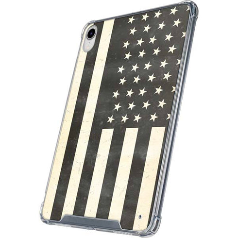 Black & White USA Flag iPad 11th Gen (2025) Clear Case