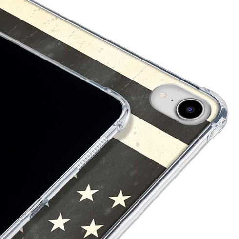Black & White USA Flag iPad 11th Gen (2025) Clear Case