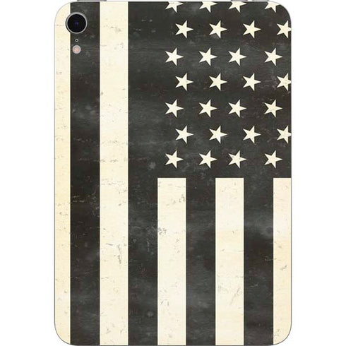 Black & White USA Flag Apple iPad Mini Skin