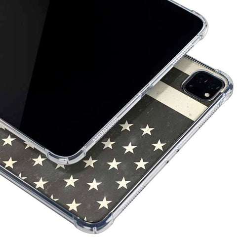 Black & White USA Flag iPad Cases