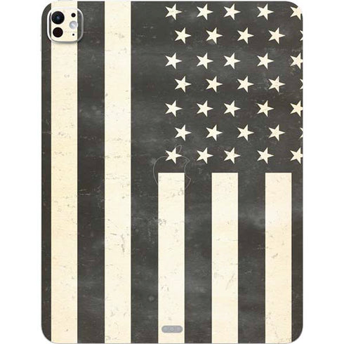 Black & White USA Flag iPad Pro 13in M4 (2024) Skin