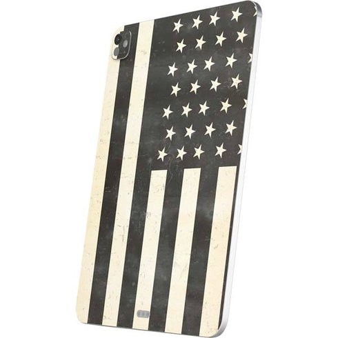Black & White USA Flag iPad Pro 13in M4 (2024) Skin