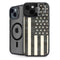 Black & White USA Flag iPhone 14 Plus Kickstand Case