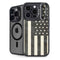 Black & White USA Flag iPhone 14 Pro Max Kickstand Case