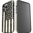Black & White USA Flag iPhone 15 Pro Impact Case