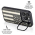 Black & White USA Flag iPhone 15 Pro Max Kickstand Case