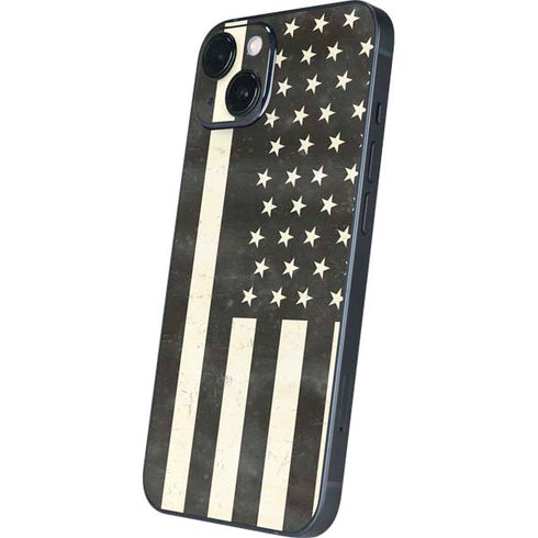 Black & White USA Flag iPhone 15 Skin