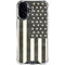 Black & White USA Flag iPhone 16 Plus Clear Case