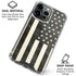 Black & White USA Flag iPhone 16 Pro Clear Case