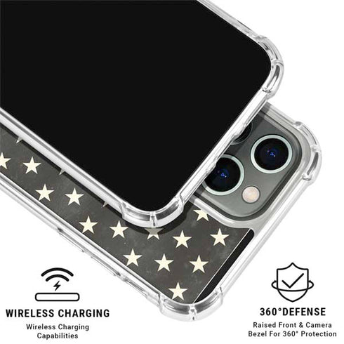 Black & White USA Flag iPhone 16 Pro Max Clear Case