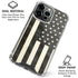 Black & White USA Flag iPhone 16 Pro Max Clear Case