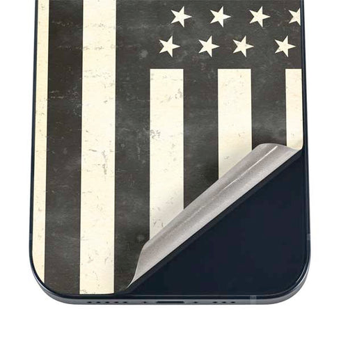 Black & White USA Flag iPhone 16 Skin