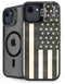 Black & White USA Flag iPhone 16e Kickstand Case