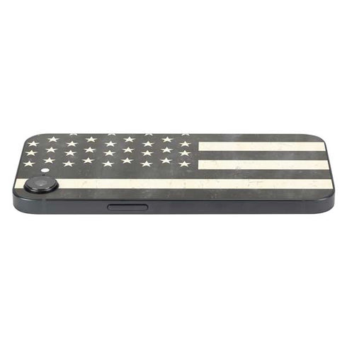 Black & White USA Flag iPhone 16e Skin