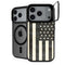 Black & White USA Flag iPhone 18 Pro Kickstand Case