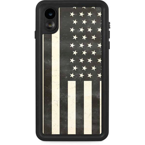 Black & White USA Flag iPhone Cases