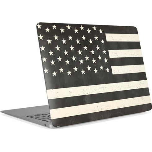 Black & White USA Flag Apple MacBook Air Skin