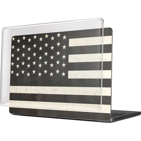 Black & White USA Flag MacBook Pro 14in (2021-24) Case plus Skin