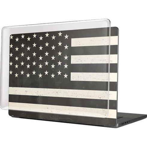 Black & White USA Flag MacBook Cases
