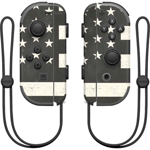 Black & White USA Flag Nintendo Skins