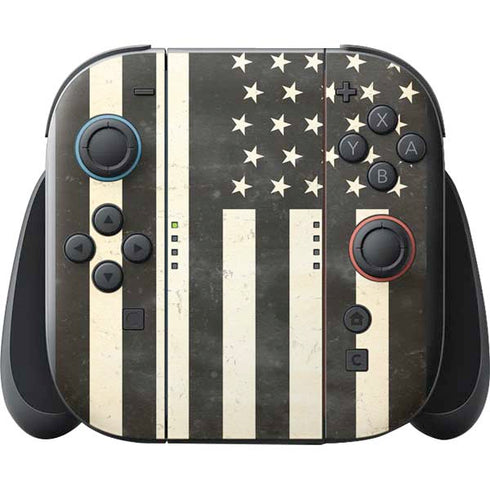 Black & White USA Flag Nintendo Switch 2 (2025) with Joy-Con Skin