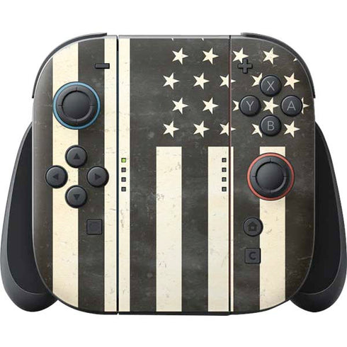 Black & White USA Flag Nintendo Switch 2 (2025) Joy-Con Controller Skin