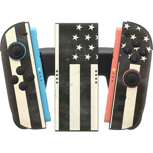 Black & White USA Flag Nintendo Switch 2 (2025) Joy-Con Controller Skin