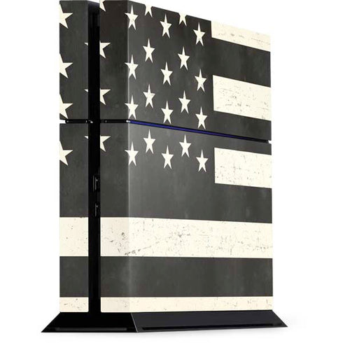 Black & White USA Flag PlayStation PS4 Skins