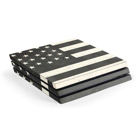 Black & White USA Flag PlayStation PS4 Skins