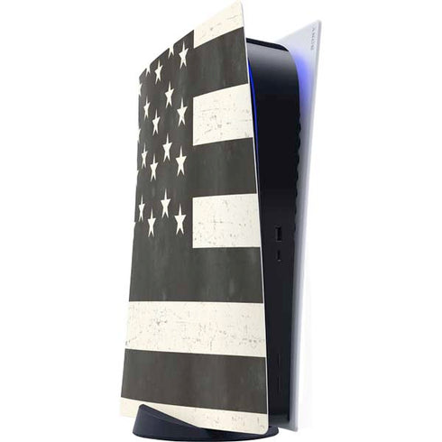 Black & White USA Flag PlayStation PS5 Skins