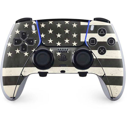 Black & White USA Flag PlayStation PS5 Skins