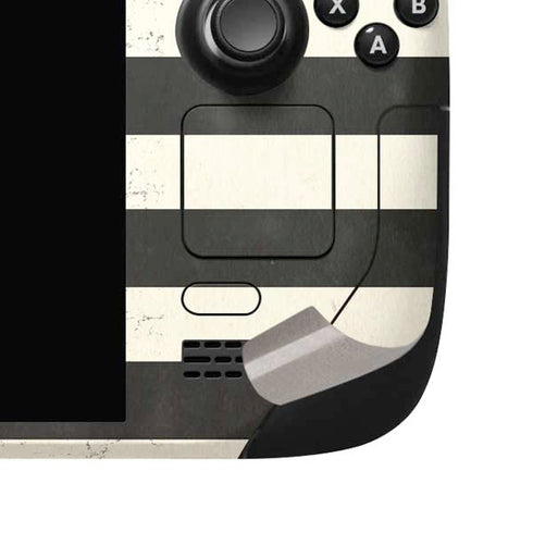 Black & White USA Flag Steam Deck Handheld Gaming Computer OLED Skin
