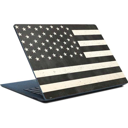 Black & White USA Flag Surface Laptop Skin