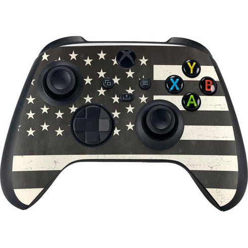 Black & White USA Flag Xbox Series X Bundle Skin