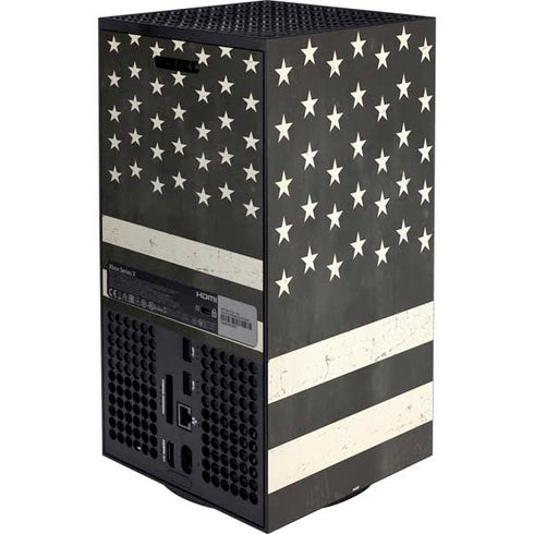 Black & White USA Flag XBox Series X Digital Edition Bundle Skin