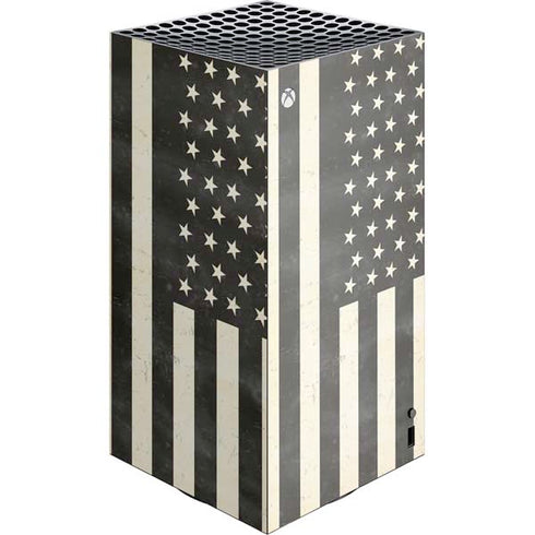 Black & White USA Flag XBox Series X Digital Edition Console Skin