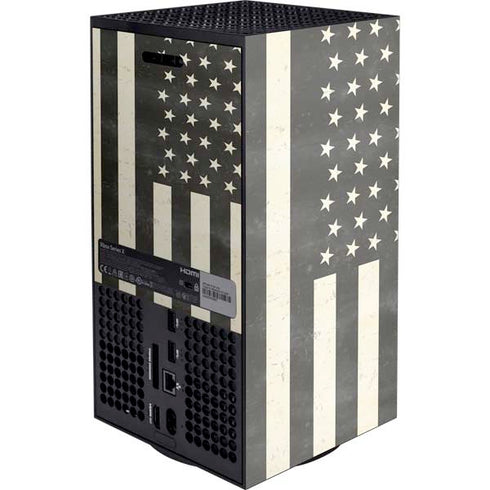 Black & White USA Flag XBox Series X Digital Edition Console Skin
