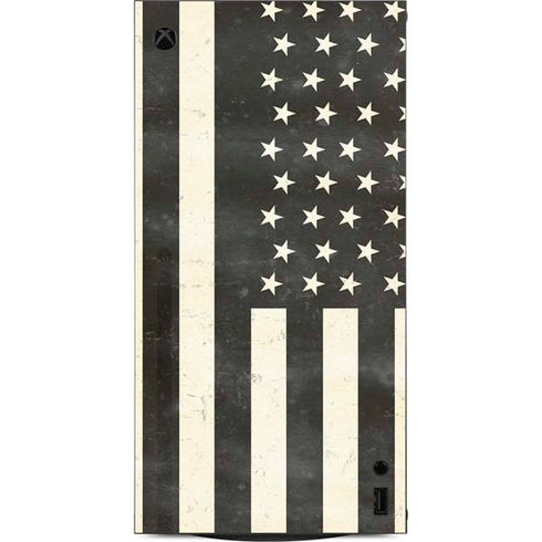 Black & White USA Flag XBox Series X Digital Edition Console Skin