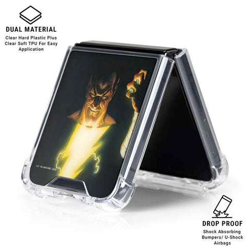 DC Comics Justice Society of America #23 Cover Painting Black Adam Original Art by Alex Ross Galaxy Z Flip6 Clear Case