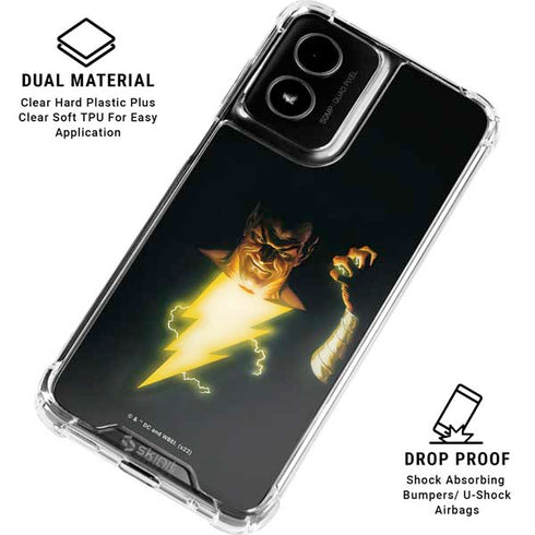 DC Comics Justice Society of America #23 Cover Painting Black Adam Original Art by Alex Ross Moto G Power 5G (2024) Clear Case