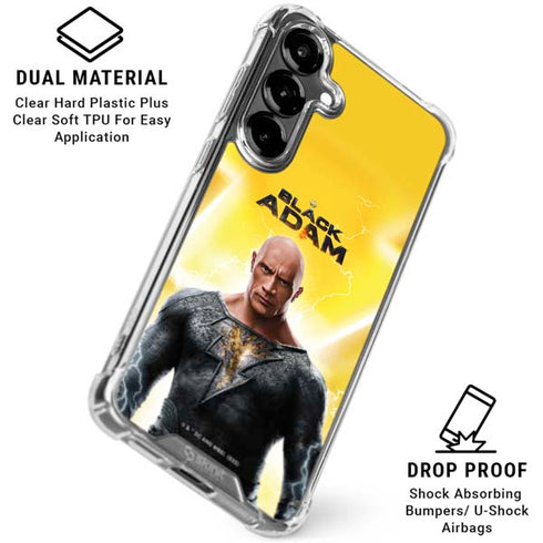 DC Comics Black Adam Movie Charcater Poster Galaxy S26 Plus Clear Case