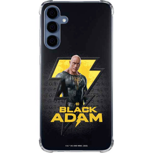 DC Comics Black Adam Movie Art Character and logo Galaxy A35 5G Clear Case